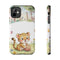 Cute Baby Leopard Playing with Yarn Tough Phone Case | Nursery Animal Phone Cover