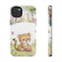 Cute Baby Leopard Playing with Yarn Tough Phone Case | Nursery Animal Phone Cover