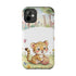 Cute Baby Leopard Playing with Yarn Tough Phone Case | Nursery Animal Phone Cover