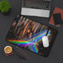Cave Explorer with Rainbow Light Desk Mat | Fantasy Cavern Gaming Mat